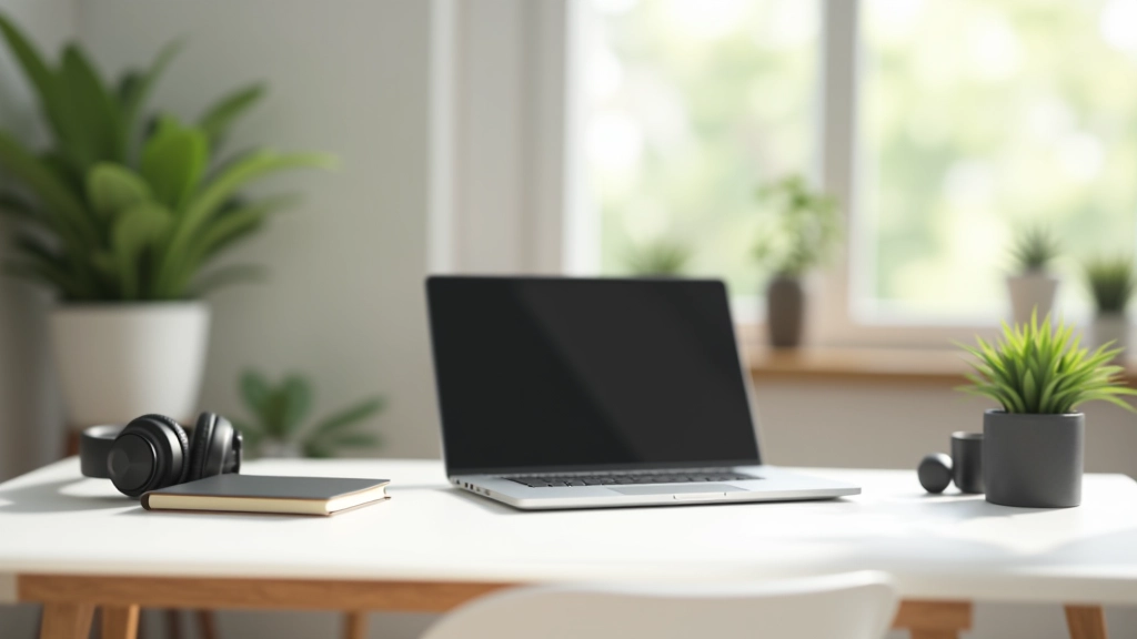 Minimalist home office setup with focused work environment